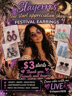 Slayerrr's Appreciation 💜 Festival ✨️ Earring Show🤘